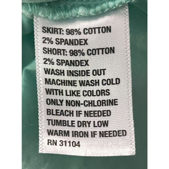 Crown & Ivy Geometric Print Multicolor Cyan Golf Skort Size 14 - Picture 7 of 7